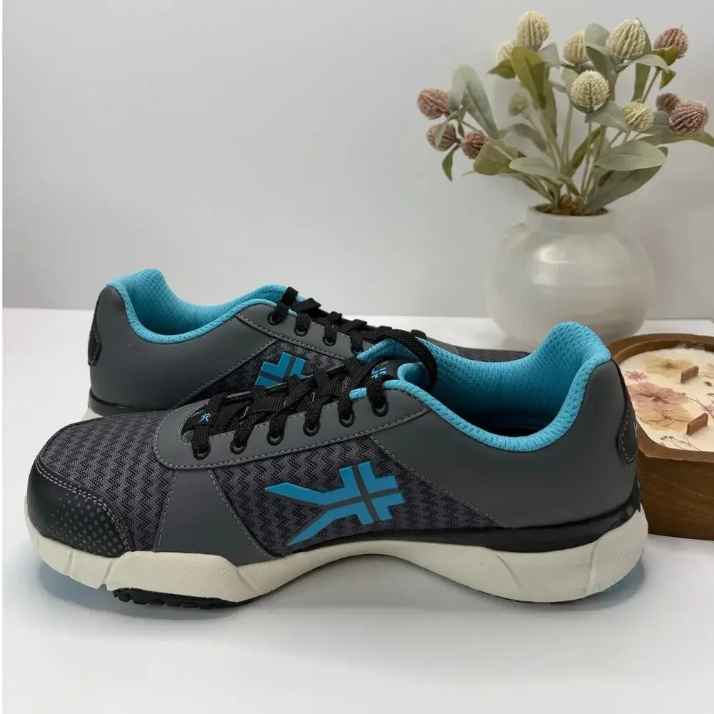Kuru Quantum Walking Comfort Sneaker Urban Concrete/Blue Topez Women 12 Wide NWB
